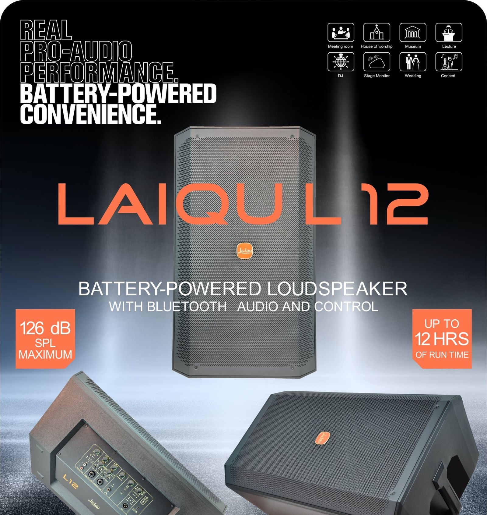 LAIQU L12 battery-powered loudspeaker